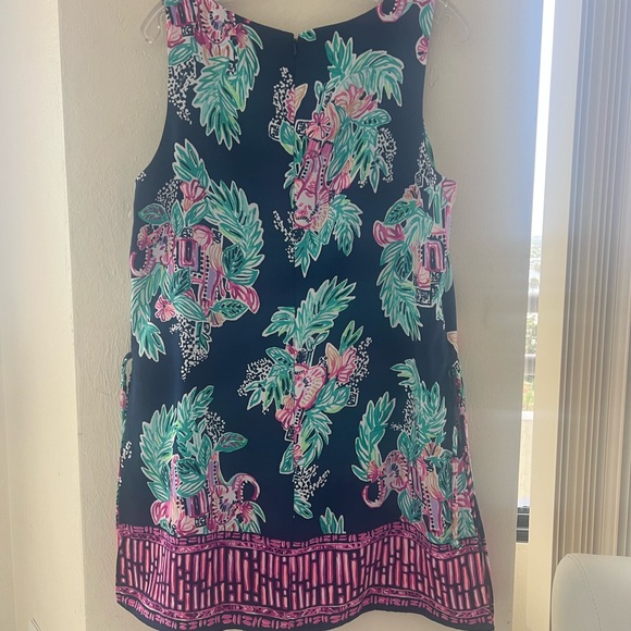 Lilly Pulitzer Donna Inky Navy Peanut Gallery Romper 14 - Picture 4 of 5